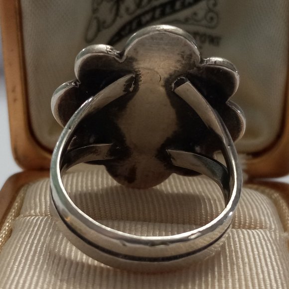 Vintage Silver Ring with Turquoise Gemstone - Picture 3 of 5